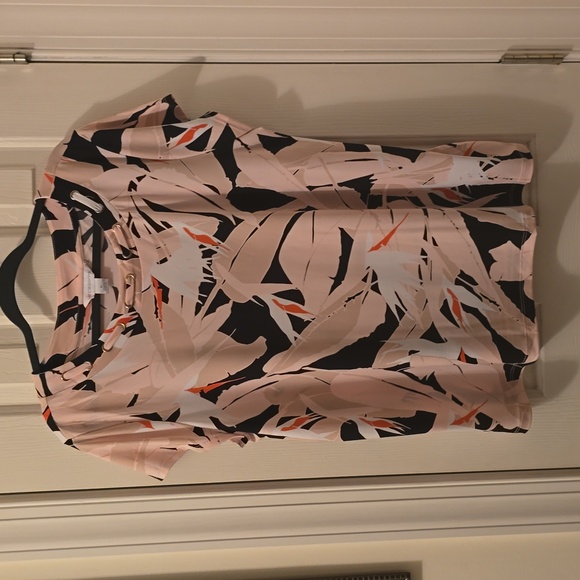 LIZ CLAIBORNE BRAND WOMEN'S SHORT SLEEVES PINK AND BLACK SUMMER TOP SIZE XL - Picture 4 of 16